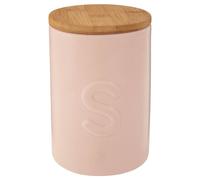 Fenwick Sugar Canister, Pink, Bamboo Lid