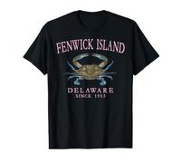 Fenwick Island Delaware Crab Since 1953 Pink Art Value Graphic T-Shirt