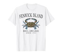 Fenwick Island Delaware Crab Town Since 1953 Black Letters Value Graphic T-Shirt