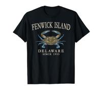 Fenwick Island Delaware Crab Town Since 1953 Ivory Letters Value Graphic T-Shirt