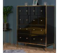 Fenwick - Merchant Chest - Black/Gold - Glass/Metal - Happy Beds