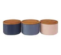 Fenwick Set of 3 Stacking Stylish Food Storage Canisters For Home Kitchen New