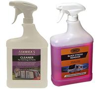 Fenwicks 1820 Awning and Tent Cleaner - Off-White, 1 Litre & 0038C Streak Remover - Transparent, 1 Litres