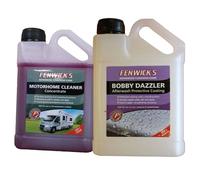 Fenwicks Motorhome Cleaner & Bobby Dazzler Combo Pack - RV & Caravan Exterior Wash & Shine Kit, Streak-Free, Eco-Friendly, Easy Spray & Wipe, Motorhome Care Solution