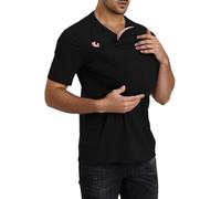 FENXIXIONE Dad Kangaroo Shirt Baby Carrier Shirt Designed To Help New Dads Bond V-Neck Short Sleeve T-Shirt for Men (XXL,Black)