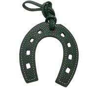 FENXIXIONE Horseshoes Keychain, Horse Shoe, Good Luck Keyring, Cowboy Keychain, Lucky Gift, Western Charm PU Leather Unique (Green)