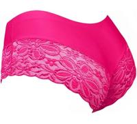 FENXIXIONE Mens Mesh Lace Sissy Pouch Panties Low Rise See Through G String Lingerie Hipster Panty Underwear Briefs Bikini Thongs (M,Rose)