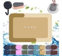 FENXIXIONE Modernized Stylish Simple Bath Mat - Rubber Non-Slip Magic Mat Bathroom Super Absorbent Quick Dry Bath Mat Rug (15.7in x 23.6in,Yellow-A)