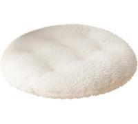 FENXIXIONE Thickened Sherpa Fleece Round Seat Cushion - Memory Foam Chair Cushion, Soft Faux Fur Winter Support Cushions for Dining Chair (50 * 50cm,White)