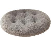 FENXIXIONE Thickened Sherpa Fleece Round Seat Cushion - Memory Foam Chair Cushion, Soft Faux Fur Winter Support Cushions for Dining Chair (50 * 50cm,Grey)