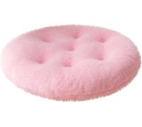 FENXIXIONE Thickened Sherpa Fleece Round Seat Cushion - Memory Foam Chair Cushion, Soft Faux Fur Winter Support Cushions for Dining Chair (40 * 40cm,Pink-a)