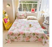 FENXIXIONE Vintage Floral Flat Top - Soft Premium Art Cotton Sheet, Chic Romantic Wildflowers Panda Pattern Flat Sheet Only for Women Girls, Garden Theme Decorative Bedding (#9,Pillowcases*2)