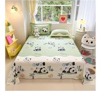 FENXIXIONE Vintage Floral Flat Top - Soft Premium Art Cotton Sheet, Chic Romantic Wildflowers Panda Pattern Flat Sheet Only for Women Girls, Garden Theme Decorative Bedding (#23,120 * 230cm)
