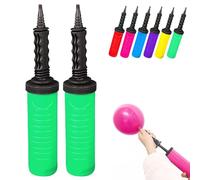 Fenxyo Balloon Pump 2 Pack Hand Manual Inflator, Dual Action, Ergonomic Design, Save Your Breath, Suitable for Party Decoration Balloons & More
