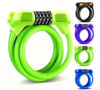 Fenxyo Bike Locks Heavy-Duty, High-Security Bike Cable Lock with Passcode Unlock, / Weather Resistant Resettable Bicycle Combination Cycle Lock for E-Bike Mountain Bike Ski Gate