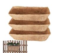 Fenytay 3 Coco Hanging Basket Liner For, 24 inches Natural Coco Fiber Wall Basket Liner, Natural Coir Fiber Liner Replacement For Deck Flower Box Coco Liners For Window Planter Box