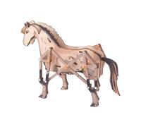 Fenytay Animal Building Blocks, Toddler Building Block Toys, Table Decoration, Wood Horse Shape Bricks Assembly Toy for Children