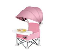 Fenytay Foldable Toddler Feeding Chair for 6 Months Plus, Portable Toddler High Chair for Camping/Travel, Toddler Booster Seat for Dining Chair with Aluminum Alloy Supports for Parties, Family Meals