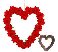 Fenytay Heart Shaped Flower Wreath,Artificial Heart Shaped Flower Wreath | Festival Decoration Wreath for Front Door Home Parties Wedding Decoration