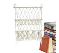 Fenytay Stuffed Animal Storage Hammock, Adjustable Double Layer Woven Toy Net with Tassels, Adjustable Toy Hammock for Stuffed Animals, Plushie Net, Stuffed Animal Storage Net for Bedroom, Playroom