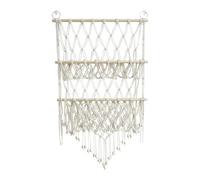 Fenytay Stuffed Animal Storage Hammock, Adjustable Double Layer Woven Toy Net with Tassels, Adjustable Toy Hammock for Stuffed Animals, Plushie Net, Stuffed Animal Storage Net for Bedroom, Playroom