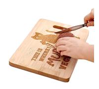Fenytay Wood Cutting Board - Thick Chopping Boards, Wooden Food Tray with Knives Pattern to Add Halloween Atmosphere Chop Up, Cut Into Pieces, Easily