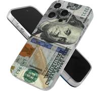Fenytusi One Hundred Phone Case Compatible with iPhone 17 Pro Max Money 100 Dollar Bill Soft Silicone Phone Shockproof Cover for Men Women