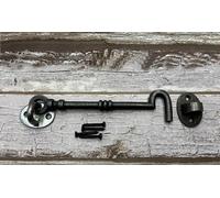 Fenzo Antique Cast Iron Hook Cabin Hook, Gate Latch, Door Latch, Door Hook/Cabin Hook Door Latch for Internal and External Doors, Windows, Garden Gate Latch (15 cm)