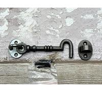 Fenzo Antique Cast Iron Hook Cabin Hook, Gate Latch, Door Latch, Door Hook/Cabin Hook Door Latch for Internal and External Doors, Windows, Garden Gate Latch (10 cm)