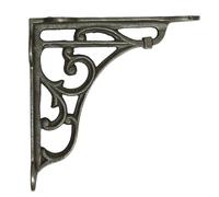Fenzo Cast Iron Shelf Brackets, 2pcs Heavy Duty Rustic Victorian Heritage Wall Brackets, Floating Shelf Bracket Supports for Kitchen & Living Room, Antique Home Accessories (5 x 5)