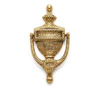 Fenzo Large Brass Door Knocker 7.5 Inch - Victorian Statement Front Door Knocker, Heavy Solid Brass, Luxury Urn Design for Grand UK Entrances