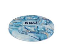 Fenzo Traditional Passover Seder Plate Elegant Metal Judaica Kaarah Tray with 6 Sections for Pesach Decorative & Functional Seder Plate Jewish Gift (Style 3)