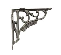 Fenzo Victoria Cast Iron Shelf Brackets 6 x 6 inch, 2pcs Heavy Duty Rustic Wall Brackets, Floating Shelf Bracket Supports for Kitchen & Living Room, Antique Home Accessories