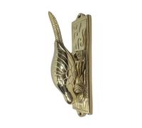 Fenzo Woodpecker Door Knocker Handcrafted Antique Style Aluminum Front Door Knocker, Vintage Bird Design, Rustic Outdoor Home Décor, Loud Knock, Easy to Install for Porches & Entryways (Golden)