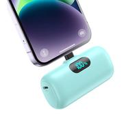 Feob 5000mAh Mini Power Bank for iPhone, Upgraded 15W PD Fast Charging Portable Charger, LCD Display 3.0A Small Battery Pack Compatible with iPhone 14/14 Pro Max/13/13 Pro Max/12/11/XR/X, etc -Green