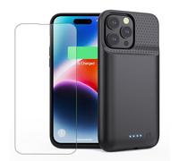 Feob Battery Case for iPhone 14 Pro Max/14 Plus/13 Pro Max,[2025 Upgraded] 8600mAh Ultra-Slim Portable Extended Charger Cover for iPhone 13 Pro Max/14 Pro Max/14 Plus Charging Case (6.7 Inch)-Black
