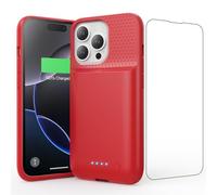 Feob Battery Case for iPhone 16 Pro, [2025 Upgraded] 7500mAh Ultra-Slim Portable Smart Charging Case Rechargeable Protective Extended Charging Cover Only for iPhone 16Pro Battery Pack (6.3 Inch), Red