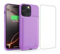 Feob Battery Case for iPhone 16 Pro Max,Powerful 8600mah Ultra-Slim Portable Extended Charger Cover for iPhone 16 Pro Max Charging Case(6.9 Inch)-Purple