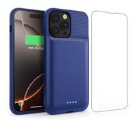 Feob Battery Case for iPhone 16 Pro Max,Powerful 8600mah Ultra-Slim Portable Extended Charger Cover for iPhone 16 Pro Max Charging Case(6.9 Inch)-Blue