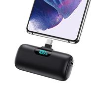 Feob Power Bank USB C 5000mAh,15W PD 3.0A Fast Charging Portable Charger Mini Power Bank LCD Display Battery Pack Compatible with iPhone 16/16 Pro/16 Plus/15 Series,Samsung S23/S22,USB C Phones etc