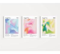 FEOFTIE Aura Poster Angel Number Poster Daily Affirmations Wall Art Y2k Poster Mind Body Soul Wall Art Aura Posters Spiritual Wall Decor Trendy Wall Art Affirmation Poster 16x24 Inchx3 Unframed