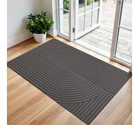 FEOMOS Extra Large Door Mat 90x150cm, Dirt Trapping Indoor Outdoor Doormat, Non-Slip, Low Profile Floor Mat for Large Entrances, Patio Doors, Homes and Businesses - Grey