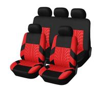 Feoosvx Car Seat Cover Set For Golf 4 Car Seat Covers Set Car Organizer Universal(Red full set)