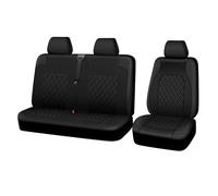 Feoosvx Car Seat Cover Set For Sprinter 02 Truck 2+1 Seat Covers Protective Seat(PU BLACK)