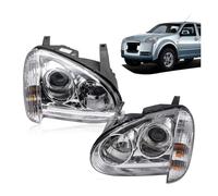 Feoosvx Head Lamps For Great For Wall For Wingle 3 2006 2007 2008 2011 Manual Type/Electric Head Light Car Lights 2X Front Bumper Headlight Headlamp(Manual)