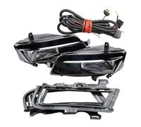 Feoosvx Head Lamps For VW For Golf 7 A7 MK7 2013 2014 2015 2016 2017 Front Fog Lamp & Black Plastic Fog Light Grille Cover & Wire Kit