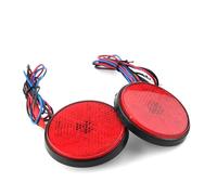 Feoosvx Motorbike Brake Lights For Suzuki Scooter 24 LED Motorcycle Round Tail Light Reflector Side Turn Signal Lights 12V Universal Motorcycle Tail Lights(2x Red)