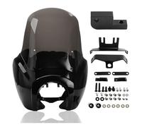 Feoosvx Motorcycle Wind Screen For Street For Bob For T-Sport For FXR For TSport Front Fairing For Motorcycle Club Style(Glossy black shell)