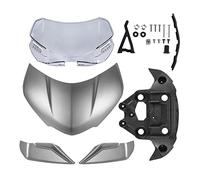 Feoosvx Motorcycle Wind Screen For Triumph For Speed For Triple 1200 RS 1200RS 2021-2024 Headlight Cover Windshield Windscreen Visor Wind Screen Deflector(B-grey)