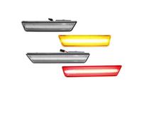 Feoosvx Rear Bumper Lights For Dodge For Challenger 2008-2014 LED Side Marker Lights Dual Row Amber Front Red Rear Side Fender Reflector Fog Light Reflector(4xFront Rearr Clear)